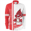 Illawarra and St George Sport Long Sleeve Shirt - Dragons Mascot Quater Style