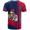 Sydney Roosters T-Shirt - Sydney Roosters Mascot Quater Style