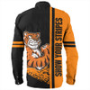Wests Tigers Long Sleeve Shirt - Tigers Mascot Quater Style