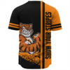 Wests Tigers Baseball Shirt - Wests Tigers Mascot Quater Style