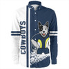 North Queensland Sport Long Sleeve Shirt - Cowboys Mascot Quater Style