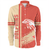 Redcliffe Sport Long Sleeve Shirt - Dolphins Mascot Quater Style