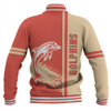 Redcliffe Dolphins Baseball Jacket - Redcliffe Dolphins Mascot Quater Style