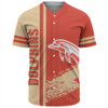 Redcliffe Sport Baseball Shirt - Dolphins Mascot Quater Style