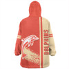 Redcliffe Dolphins Snug Hoodie - Redcliffe Dolphins Mascot Quater Style