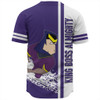 Melbourne Storm Baseball Shirt - Melbourne Storm Mascot Quater Style