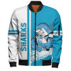 Cronulla-Sutherland Sharks Bomber Jacket - Sharks Mascot Quater Style