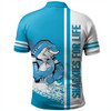 Cronulla-Sutherland Sharks Polo Shirt - Sharks Mascot Quater Style