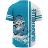 Cronulla-Sutherland Sharks Baseball Shirt - Sharks Mascot Quater Style