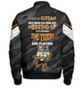 Wests Tigers Mother's Day Bomber Jacket - Screaming Mom and Crazy Fan