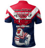 Sydney Roosters Mother's Day Polo Shirt - Screaming Mom and Crazy Fan