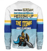 Gold Coast Titans Mother's Day Sweatshirt - Screaming Mom and Crazy Fan