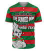 South Sydney Rabbitohs Mother's Day Baseball Shirt - Screaming Mom and Crazy Fan