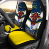 North Queensland Car Seat Cover - Go Boys! Cowboys Mascot With Australia Flag