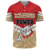 Redcliffe Dolphins Custom Baseball Shirt - I Hate Being This Awesome But Redcliffe Dolphins Baseball Shirt