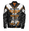 Wests Tigers Father's Day Bomber Jacket - Screaming Dad and Crazy Fan