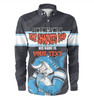 Cronulla-Sutherland Sharks Father's Day Long Sleeve Shirt - Screaming Dad and Crazy Fan