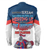 Newcastle Knights Father's Day Long Sleeve Shirt - Screaming Dad and Crazy Fan
