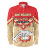 Redcliffe Dolphins Father's Day Long Sleeve Shirt - Screaming Dad and Crazy Fan