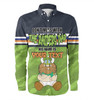 Canberra Raiders Father's Day Long Sleeve Shirt - Screaming Dad and Crazy Fan