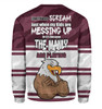 Manly Warringah Sea Eagles Father's Day Sweatshirt - Screaming Dad and Crazy Fan