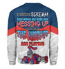 Newcastle Knights Father's Day Sweatshirt - Screaming Dad and Crazy Fan