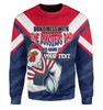 Sydney Roosters Father's Day Sweatshirt - Screaming Dad and Crazy Fan