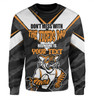 Wests Tigers Father's Day Sweatshirt - Screaming Dad and Crazy Fan