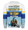 Gold Coast Titans Father's Day Sweatshirt - Screaming Dad and Crazy Fan