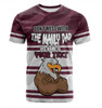 Manly Warringah Sea Eagles Father's Day T-Shirt - Screaming Dad and Crazy Fan