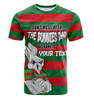 South Sydney Rabbitohs Father's Day T-Shirt - Screaming Dad and Crazy Fan