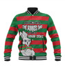 South Sydney Rabbitohs Father's Day Baseball Jacket - Screaming Dad and Crazy Fan