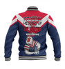 Sydney Roosters Father's Day Baseball Jacket - Screaming Dad and Crazy Fan