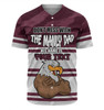 Manly Warringah Sea Eagles Father's Day Baseball Shirt - Screaming Dad and Crazy Fan