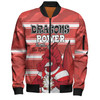 St. George Illawarra Dragons Custom Bomber Jacket - I Hate Being This Awesome But St. George Illawarra Dragons Bomber Jacket