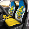 Parramatta Eels Car Seat Cover - Parramatta Eels Mascot With Australia Flag