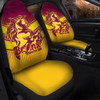 Brisbane Broncos Car Seat Cover - Bronx Mascot With Australia Flag