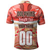 Redcliffe Dolphins Custom Polo Shirt - Redcliffe Dolphins For Life With Aboriginal Style Polo Shirt