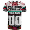 Penrith Panthers Custom T-Shirt - Penrith Panthers For Life With Aboriginal Style T-Shirt