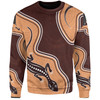 Australia Aboriginal Inspired Sweatshirt - Aboriginal Lizard Art Sweatshirt