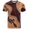 Australia Aboriginal Inspired T-Shirt - Aboriginal Lizard Art T-Shirt