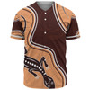 Australia Aboriginal Inspired Baseball Shirt - Aboriginal Lizard Art Baseball Shirt