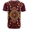 Australia Aboriginal Inspired T-Shirt -  Aboriginal Footprint Art T-Shirt