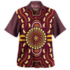 Australia Aboriginal Inspired Hawaiian Shirt - Aboriginal Footprint Art Hawaiian Shirt