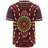 Australia Aboriginal Inspired Baseball Shirt - Aboriginal Footprint Art Baseball Shirt