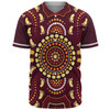 Australia Aboriginal Inspired Baseball Shirt - Aboriginal Footprint Art Baseball Shirt