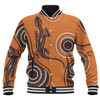 Australia Aboriginal Inspired Baseball Jacket - Aboriginal Art With Lizard Baseball Jacket