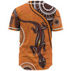 Australia Aboriginal Inspired Baseball Shirt - Aboriginal Art With Lizard Baseball Shirt