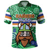 Canberra Raiders Custom Polo Shirt - Canberra Raiders For Life With Aboriginal Style Polo Shirt