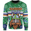 Canberra Raiders Custom Sweatshirt - Canberra Raiders For Life With Aboriginal Style Sweatshirt